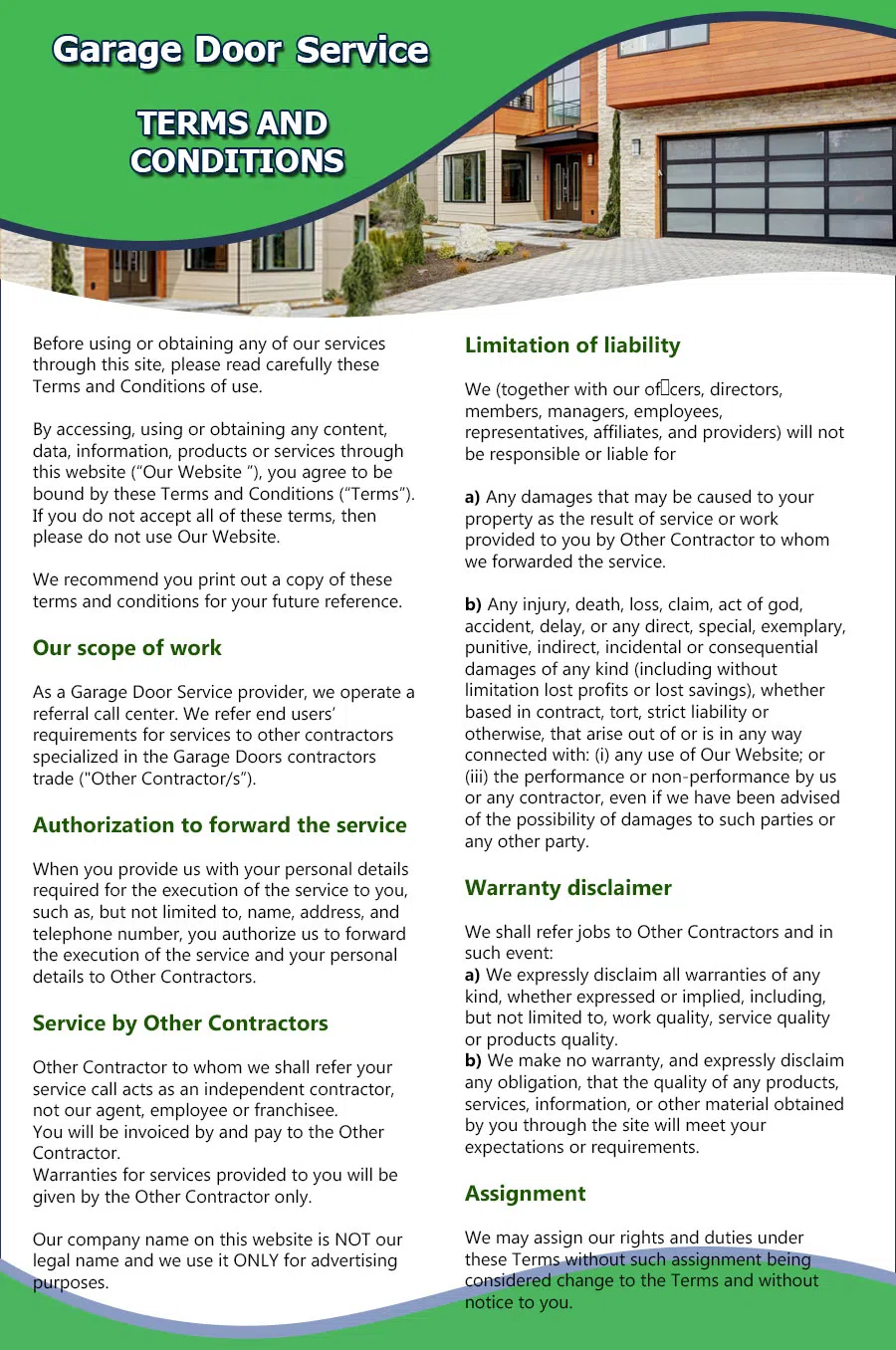 Neighborhood Garage Door New York, NY 212-918-5410